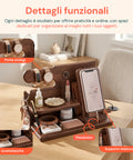 avilia home Schreibtischorganizer aus Holz mit Smartphonehalter und Uhrenhalter inklusive Fach für Ladekabel 255x15x185 cm ean 8052879011412