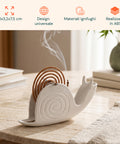 Avilia Home Räucherspiralenhalter in Schneckenform Halterung für Mückenspiralen aus ABS mit Ascheauffangschale universelles wiederverwendbares Design Maße 18 x 32 x 7,5 cm EAN 8052879014048