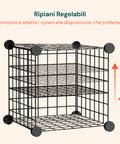 Avilia Home modulares Gitterregal mit 4 Ablagen vielseitiger und robuster Organizer EAN 8056819052879