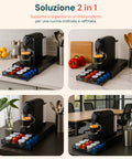 Avilia Kapselhalter 2 in 1 kompatibel mit Nespresso und A Modo Mio mit Maschinenbasis EAN 8015361084738
