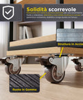 Daima Set mit 4 universellen 50 mm Lenkrollen um 360 Grad drehbare Rollen aus Gummi und Stahl Tragfähigkeit 200 kg Komplettset mit Schrauben und Schraubendreher EAN 8056590070529