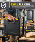 Daimann professionelles magnetisches Schraubendreher Set 43 teilig mit Koffer Schraubendreher Set mit Magnetisierer und Entmagnetisierer rutschfesten Bits und ergonomischem Griff EAN 8056590070451