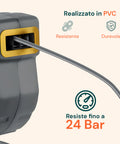 Daimann Druckluftschlauch 10 m mit automatischer Aufrollvorrichtung und Wandhalterung EAN 8056590070246