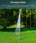 Bild-3-Garden-Friend-Metall-Schaukel-für-Kinder-mit-2-Sitzen-209x142x182cm-EAN-8023755045623
