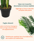 Garden Friend Areca-Palme aus Polyethylen mit 33 Blättern und Topf mit Moos 160cm EAN 8023755056483
