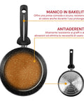 Pensofal Crêpepfanne 27cm antihaftbeschichtet in Steinoptik für Induktion und alle Herdarten EAN 8020173085231