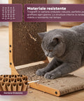 Puppy Lovers Kratzbaum für Katzen in L Form Höhe 68 cm robuster Kratzbaum aus Wellpappe und MDF Holz platzsparendes Design mit integriertem Ballspiel EAN 8054806950528