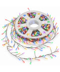 saint joy catena luminosa 1000 microled bobina 3 colori interno esterno 13m cavo silver 8 giochi di luce trasformatore incluso natalizia bulbo 2mm ean 8056819080964