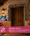 saint joy ghirlanda natalizia innevata 280 cm con rami modellabili in pvc ean 8050043128133