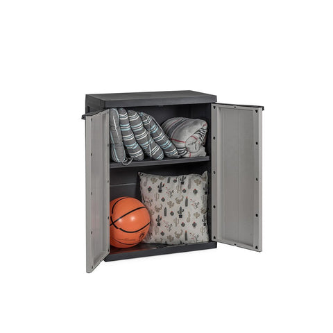 Bild-3-toomax-Set aus hohem Schrank und niedrigem Schrank mit 2 Türen und verstellbaren Einlegeböden-EAN 8009371021258