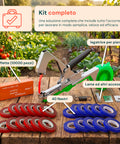 Zendea professionelles Pflanzenbindegerät mit 40 zweifarbigen Bändern und 10000 Klammern Bindemaschine aus Stahl 31 cm ergonomischer Griff und verstellbare Öffnung EAN 8050030810553