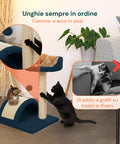 puppy lovers 50 cm hoher Kratzbaum für Katzen mit Sisalbogen und hängendem Spielzeug EAN 8054806950641