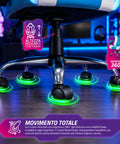 Nexor ergonomischer Gaming-Stuhl mit RGB-Beleuchtung und Massage-Lendenkissen, verstellbarer Bürosessel mit Fernbedienung EAN 8056819078855