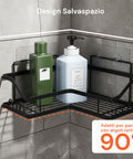 avilia home Set mit 4 selbstklebenden Wandregalen aus Metall mit Haken ohne Bohren EAN 8052879010996