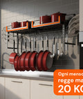avilia home Wandorganizer mit 12 Haken für Töpfe Deckel und Küchenutensilien Set mit 2 EAN 8052879011047