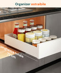 avilia home ausziehbarer platzsparender Organizer Mehrzweckbehälter mit Gleitschiene weiß EAN 8052879011832