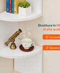 avilia home weißes Eckregal mit 5 platzsparenden Ablagen für den Haushalt EAN 8052879010606