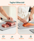 avilia home Set mit 3 doppelseitigen Schneidebrettern verschiedene Größen aus rostfreiem Edelstahl ean 8052879011498