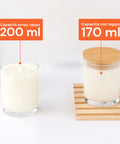 Avilia Set mit 15 Glasbehältern für Kerzen 170 ml mit Bambusdeckel EAN 8056819053593