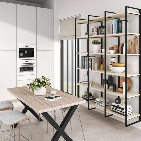 Bild-4-emuca-set-2-vertikale-Strukturen-komponieren-Sanderregal-aus-Stahl-179x35cm-schwarz-EAN-8432393275123