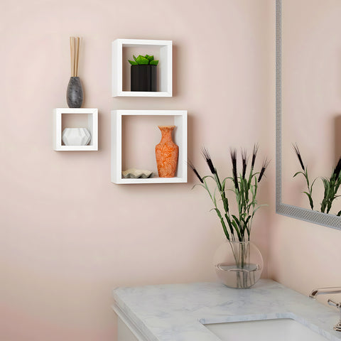 Five Simply Smart Set 3 Würfelwandregale drei Größen aus weißem MDF EAN 3560234489806