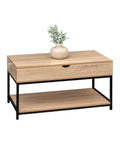 Bild-4-FIVE Simply Smart höhenverstellbarer Wohnzimmertisch aus Holz und Metall 95x51cm EAN-3560232580451