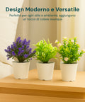 Garden Friend Set aus 3 künstlichen Zimmerpflanzen mit modernen Töpfen für Haus oder Büro EAN 8023755068431