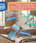 Keiki tragbares Wochenbett Bidet aus EVA 450 ml mit abgewinkelter 60 Grad Düse und Rückholfunktion EAN 8056590110126
