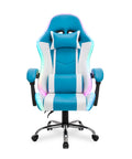 Nexor ergonomischer Gaming-Stuhl mit RGB-Beleuchtung und Massage-Lendenkissen, verstellbarer Bürosessel mit Fernbedienung EAN 8056819078855