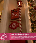 saint joy deerpost cassetta portalettere natalizia con lanterna led e sportello posteriore decorazione in metallo con cartello appeso alta 925 cm ean 8050043127815