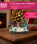 Saint Joy animiertes Weihnachtsdorf Silentpark mit LED Lichtern Musik und beweglichen Schlittschuhläufern EAN 8050043127495