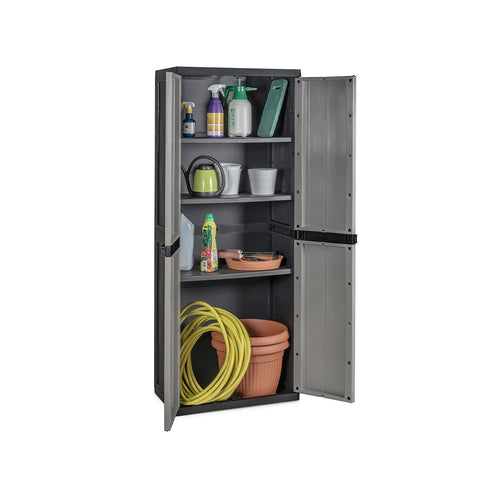Bild-4-toomax-Set aus hohem Schrank und niedrigem Schrank mit 2 Türen und verstellbaren Einlegeböden-EAN 8009371021258