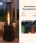 Wintem pyramidenförmiger Gasheizstrahler für den Außenbereich mit einstellbarem Thermostat 12 kW EAN 8052286432091