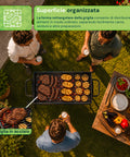Zendea Holzkohle- und Holzgrill aus Stahl mit hohen Beinen Feuerstelle 74x38 cm und Grillrost 70x34 cm mit großer Grillfläche EAN 8056819079531