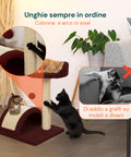 puppy lovers 50 cm hoher Kratzbaum für Katzen mit Sisalbogen und hängendem Spielzeug EAN 8054806950641