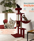 puppy lovers 120 cm hoher Kratzbaum für Katzen mit Schlafhöhle und mehrstöckiger Hängematte verschiedene Farben EAN 8054806950542