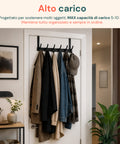 avilia home Türgarderobe aus Aluminium mit 12 Haken Tragfähigkeit 10kg geeignet für 41 45 cm dicke Türen ean 8052879012006