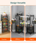 avilia home quadratischer faltbarer Mehrzweckwagen mit Rollen platzsparender Organizer mit Körben 345 Ablagen schwarz oder weiß ean 8052879012259