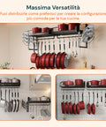 avilia home Wandorganizer mit 12 Haken für Töpfe Deckel und Küchenutensilien Set mit 2 EAN 8052879011047