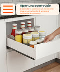 avilia home ausziehbarer platzsparender Organizer Mehrzweckbehälter mit Gleitschiene weiß EAN 8052879011832