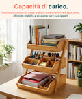 Avilia Home vielseitiger Bambus Organizer mit 3 Ebenen für Küche und Bad atmungsaktive Struktur 30x33x41 cm Tragfähigkeit 8 kg EAN 8052879011283