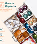 avilia home Organizer für Kaffeepads und Kapseln mit 4 Schubladen platzsparendes Design EAN 8052879010583