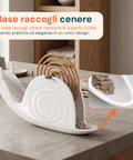 Avilia Home Räucherspiralenhalter in Schneckenform Halterung für Mückenspiralen aus ABS mit Ascheauffangschale universelles wiederverwendbares Design Maße 18 x 32 x 7,5 cm EAN 8052879014048