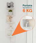 avilia home weißes Eckregal mit 5 platzsparenden Ablagen für den Haushalt EAN 8052879010606