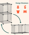Avilia Home modulares Gitterregal mit 4 Ablagen vielseitiger und robuster Organizer EAN 8056819052879