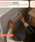 Avilia Home Set mit 2 magnetischen Mehrzweckkörben aus Stahl, platzsparender Gitter-Organizer ohne Bohren, maximale Tragkraft 5 kg EAN 8052879011979