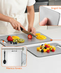 avilia home Set mit 3 doppelseitigen Schneidebrettern verschiedene Größen aus rostfreiem Edelstahl ean 8052879011498