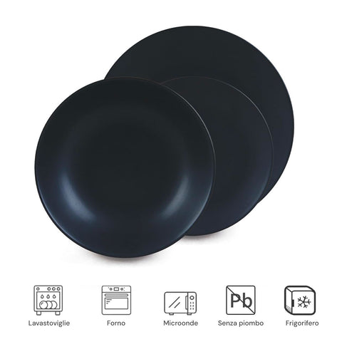Bild-5-avilia-18-teiliges Geschirrset-aus-mattem-schwarzem-Porzellan-ean-8056897152997