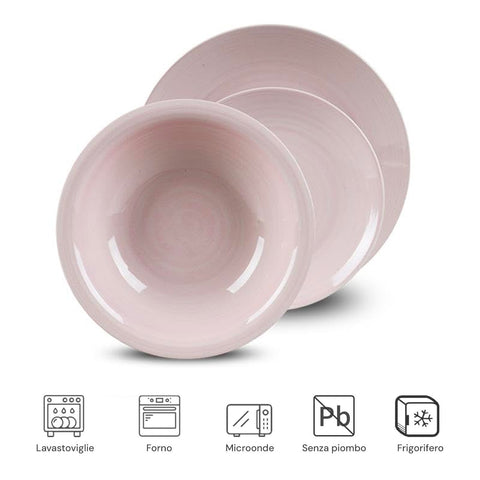 Bild-5-Avilia-Geschirrset-18-teilig-aus-Porzellan-Twist-Rosa-EAN-8056897155233