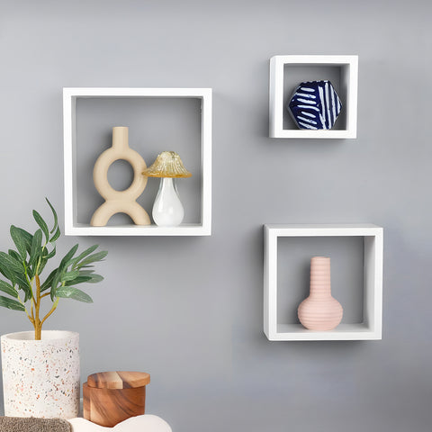 Five Simply Smart Set 3 Würfelwandregale drei Größen aus weißem MDF EAN 3560234489806